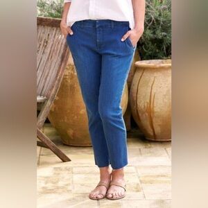 Frank & Eileen Wicklow Italian Denim Crop Chinos